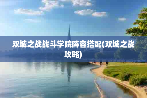 双城之战战斗学院阵容搭配(双城之战攻略)