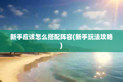 新手应该怎么搭配阵容(新手玩法攻略)