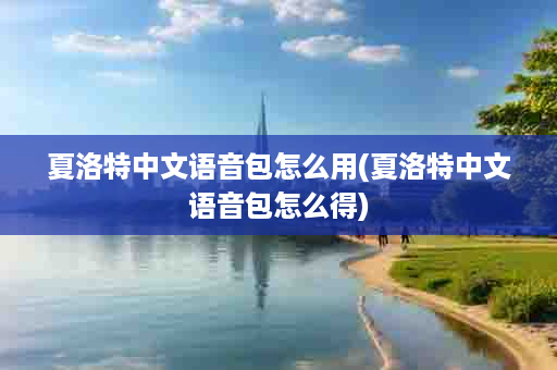 夏洛特中文语音包怎么用(夏洛特中文语音包怎么得)