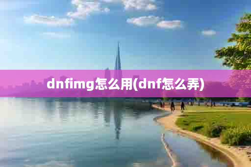 dnfimg怎么用(dnf怎么弄)