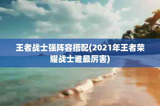 王者战士强阵容搭配(2021年王者荣耀战士谁最厉害)