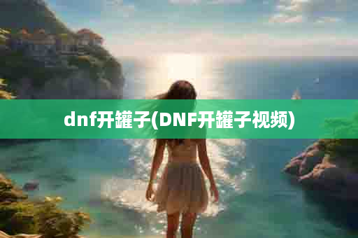 dnf开罐子(DNF开罐子视频)