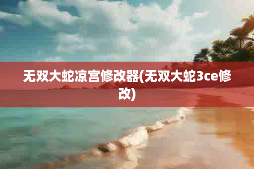 无双大蛇凉宫修改器(无双大蛇3ce修改)