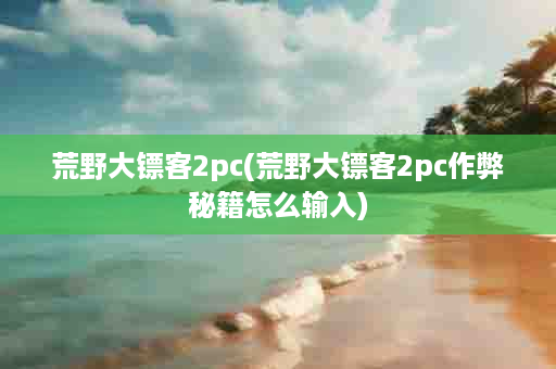 荒野大镖客2pc(荒野大镖客2pc作弊秘籍怎么输入)