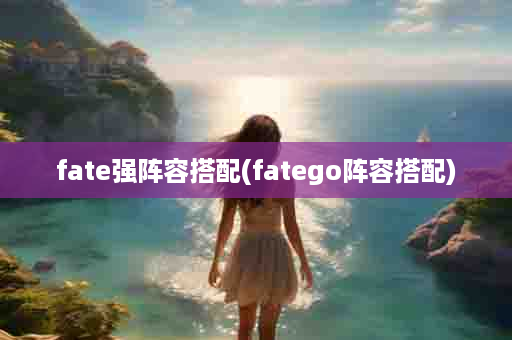 fate强阵容搭配(fatego阵容搭配)