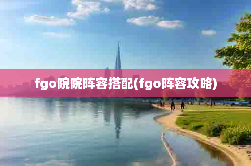 fgo院院阵容搭配(fgo阵容攻略)