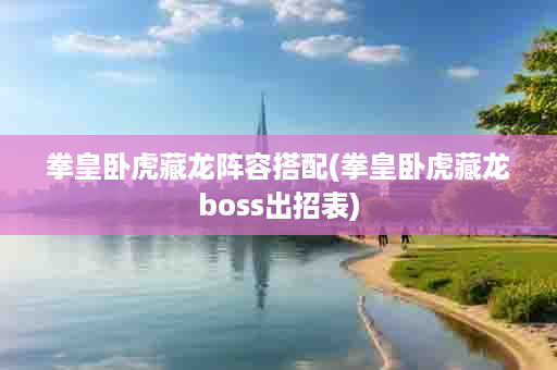 拳皇卧虎藏龙阵容搭配(拳皇卧虎藏龙boss出招表)