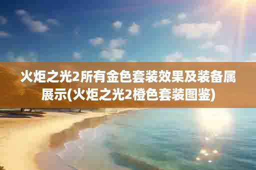 火炬之光2所有金色套装效果及装备属展示(火炬之光2橙色套装图鉴)