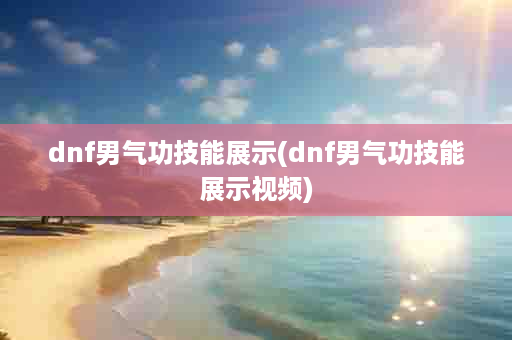 dnf男气功技能展示(dnf男气功技能展示视频)