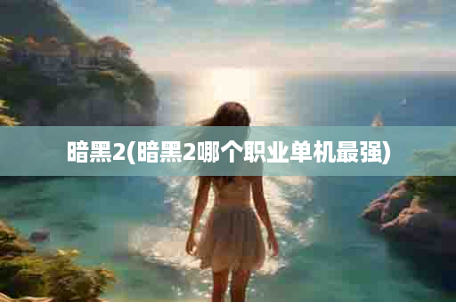 暗黑2(暗黑2哪个职业单机最强)