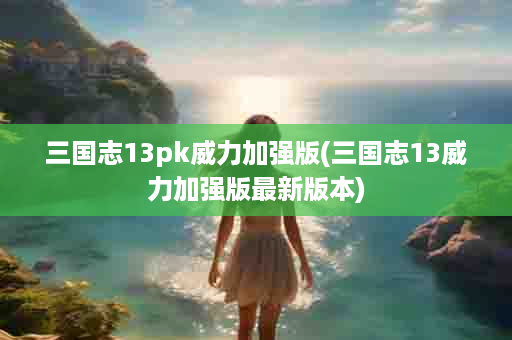 三国志13pk威力加强版(三国志13威力加强版最新版本)