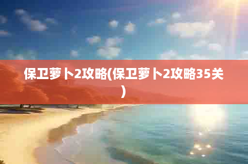 保卫萝卜2攻略(保卫萝卜2攻略35关)