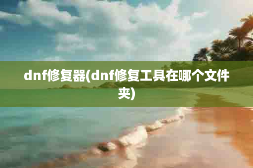 dnf修复器(dnf修复工具在哪个文件夹)