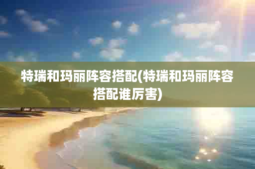 特瑞和玛丽阵容搭配(特瑞和玛丽阵容搭配谁厉害)